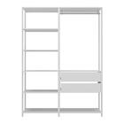 Guarda-roupas Closet Modulado 135cm 2 Peças Com 2 Gavetas E C