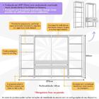 Guarda-roupas Closet Modulado 270cm 4 Peças Com 4 Gavetas E C