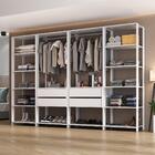 Guarda-roupas Closet Modulado 270cm 4 Peças Com 4 Gavetas E C