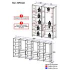 Guarda-roupas Closet Modulado 405cm 6 Peças Com 6 Gavetas E C