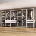 Guarda-roupas Closet Modulado 405cm 6 Peças Com 6 Gavetas E C