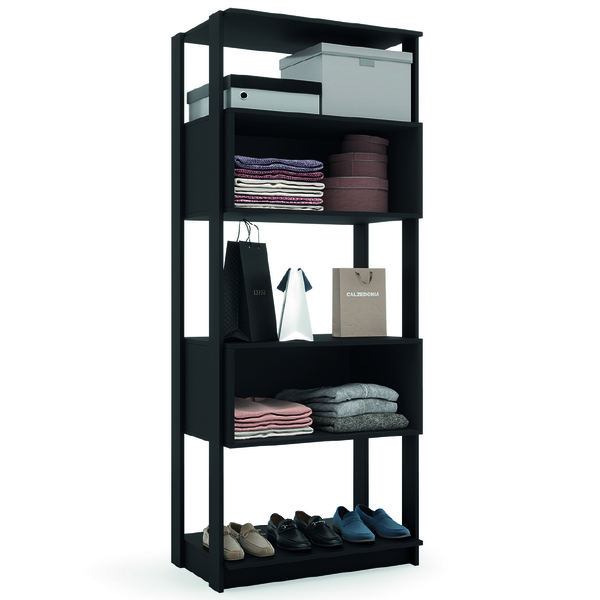 Guarda Roupas Closet Modulado Aberto E Organizador Com 2 Nich