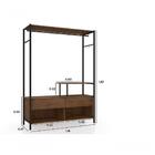 Guarda Roupas Closet Modulado Barcelona Solteiro Artefamol