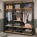Guarda Roupas Closet Wood Organização Elegante Com Módulo Cab