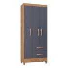 Guarda-roupas Com 3 Portas E 2 Gavetas Multimóveis Cr35139