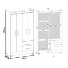 Guarda-roupas Com 4 Portas E 2 Gavetas Multimóveis Cr35138
