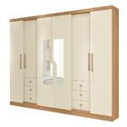 Guarda-roupas Com Espelho 6 Portas 6 Gavetas Multimóveis Cr35