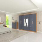 Guarda-roupas Com Espelho 6 Portas 6 Gavetas Multimóveis Cr35