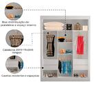 Guarda Roupas Com Espelho Casal 3 Portas De Correr 4 Gavetas