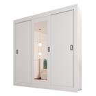 Guarda Roupas Com Espelho Casal 3 Portas De Correr 4 Gavetas