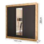 Guarda Roupas Com Espelho Casal 3 Portas De Correr 4 Gavetas