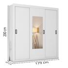 Guarda Roupas Com Espelho Casal 3 Portas De Correr Maysa Bran