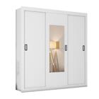 Guarda Roupas Com Espelho Casal 3 Portas De Correr Maysa Bran