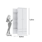 Guarda Roupas De Bebê 2 Portas 2 Gavetas Doçura Tcil Móveis N