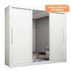 Guarda Roupas De Casal Com Espelho 3 Portas De Correr Max