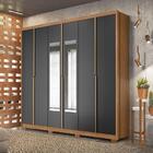 Guarda Roupas De Casal Com Espelho 6 Portas Danúbio Freijó /