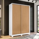 Guarda Roupas Draco Flex Branco/nature Portas Frisadas