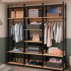 Guarda-roupas Genialflex Closet Mod 2 Cab Freijó Preto Fosco