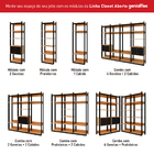 Guarda-roupas Genialflex Closet Mod 2 Gav Freijó Preto Fosco