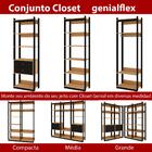 Guarda-roupas Genialflex Closet Mod 2 Gav Freijó Preto Fosco