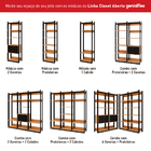 Guarda-roupas Genialflex Closet Modulado Freijó Preto Fosco