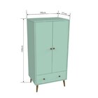 Guarda Roupas Infantil 2 Portas 1 Gaveta Scandi Artemobili Ve