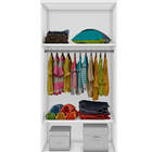 Guarda Roupas Infantil 2 Portas 2 Gavetas Branco Brilho Madri