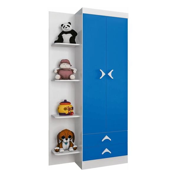 Guarda-roupas Infantil 2 Portas 2 Gavetas Multimóveis Cr40106