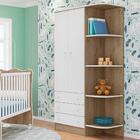 Guarda Roupas Infantil 2 Portas 3 Gavetas Carvalho Branco