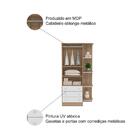 Guarda Roupas Infantil 2 Portas 3 Gavetas Carvalho Branco