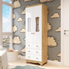 Guarda Roupas Infantil 2 Portas Com Janela 3 Gavetas 100% Mdf