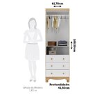 Guarda Roupas Infantil 2 Portas Com Janela 3 Gavetas 100% Mdf