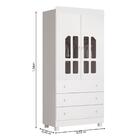 Guarda Roupas Infantil 2 Portas Katatau Reller Branco Brilho
