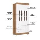 Guarda Roupas Infantil 2 Portas Katatau Reller Branco Brilho