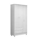 Guarda-roupas Infantil 3 Portas 2 Gavetas Encanto Feliz -bran