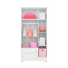 Guarda-roupas Infantil 3 Portas 2 Gavetas Encanto Feliz -bran