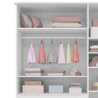 Guarda Roupas Infantil 3 Portas 2 Gavetas Valência Rose Aceti