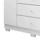 Guarda Roupas Infantil 4 Portas 3 Gavetas Branco Brilho Sevil