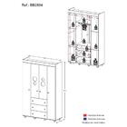 Guarda-roupas Infantil 4 Portas E 3 Gavetas Picolé Multimóvei