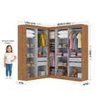 Guarda-roupas Infantil 9 Poras Jasmim Cinamomo/off White