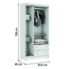 Guarda Roupas Infantil Carolina Baby Para Quarto Bebê 3 Porta