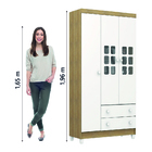 Guarda Roupas Infantil Carolina Baby Para Quarto Bebê 3 Porta