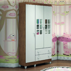 Guarda Roupas Infantil Carolina Baby Para Quarto Bebê 3 Porta
