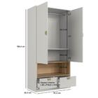 Guarda Roupas Infantil Juvenil Com Nicho 2 Portas E 2 Gavetas