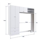 Guarda-roupas Infantil Ponte 4 Portas 2 Gavetas Aconchego  Br