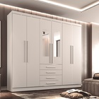 Guarda Roupas Lisboa 6 Portas 4 Gavetas Com Espelho Salleto B
