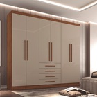 Guarda Roupas Lisboa 6 Portas 4 Gavetas Salleto Cinamomo-off