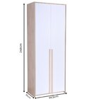 Guarda-roupas Modulado 2 Portas 3 Gavetas Branco/carvalho Tre