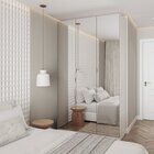 Guarda Roupas Modulado Com Espelho 3 Portas Com Cabideiro Her