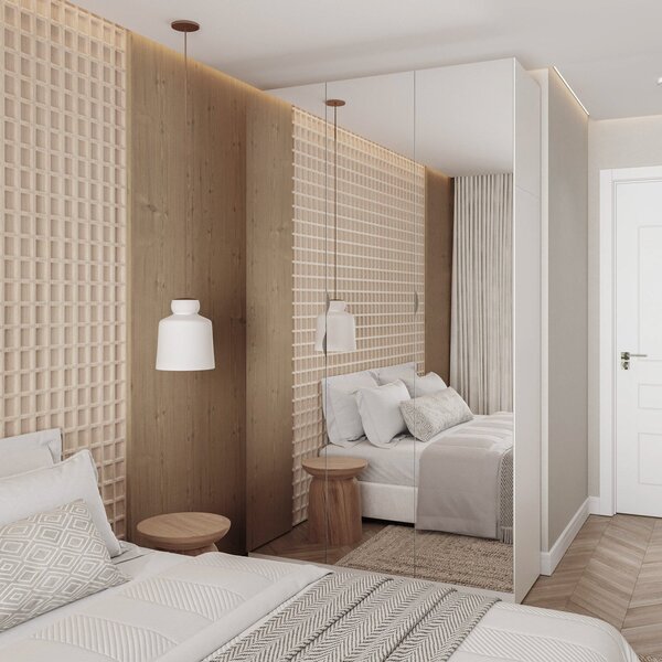 Guarda Roupas Modulado Com Espelho 3 Portas Com Cabideiro Her